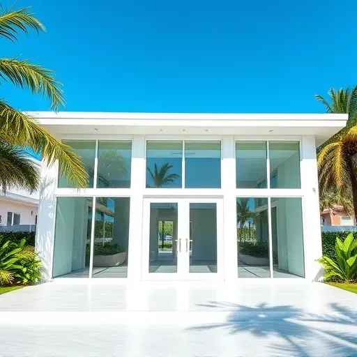 Impact windows and doors installation in Kendall FL showcasing modern design and structural details, no people included.