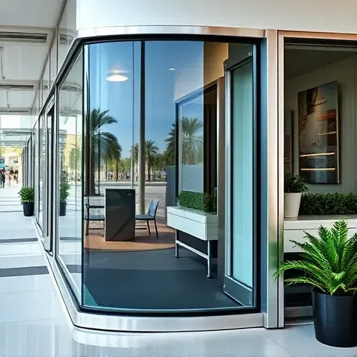 Recently installed bullet-resistant window in Kendall Florida highlighting sleek glass, secure framing, and modern commercial design