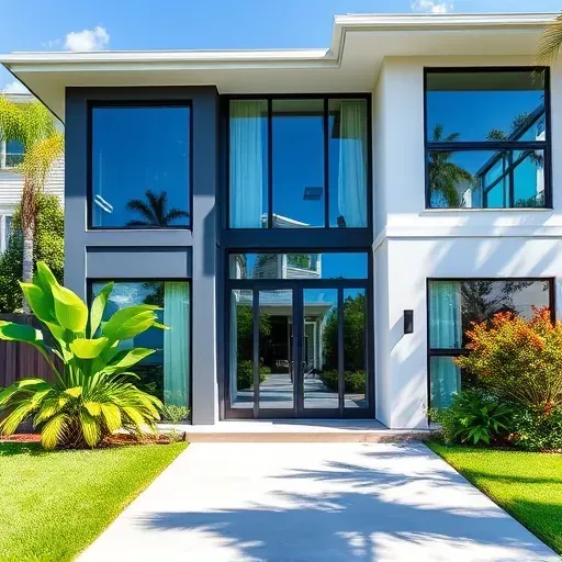 Image of completed Impact Windows & Doors installation in a residential home in Kendall Florida showcasing modern design