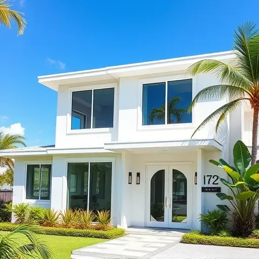 Completed Impact Windows & Doors installation in Miami Gardens with sleek designs, clear glass, and tropical garden features.