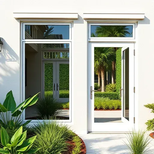 Impact Windows & Doors installation in Coral Springs FL, showcasing sleek frames, natural light, and vibrant landscaping.