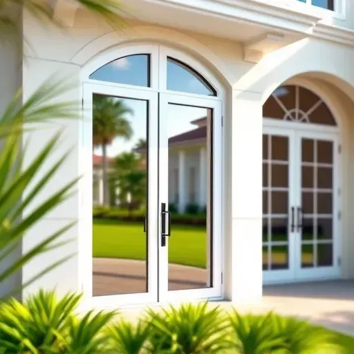 Impact windows and doors displayed in a modern Westchester home, highlighting sleek glass and detailed frames.