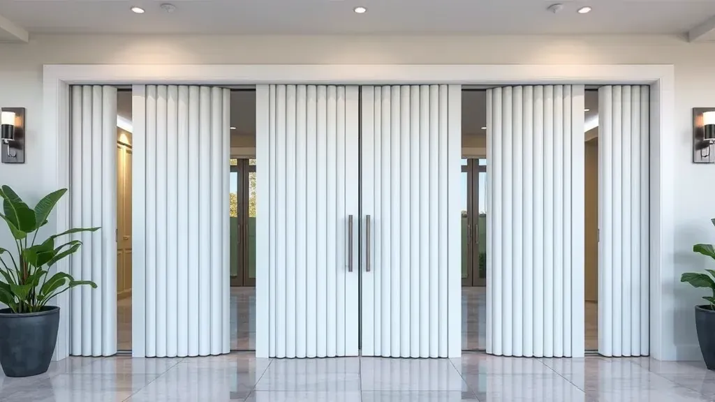 Accordion door installation projects in Kendall, FL showcasing modern design and functionality.