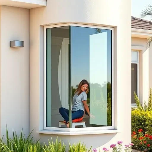 Newly installed impact window in Kendall FL showcasing clear glass, sleek frame, and seamless fit on a suburban home.