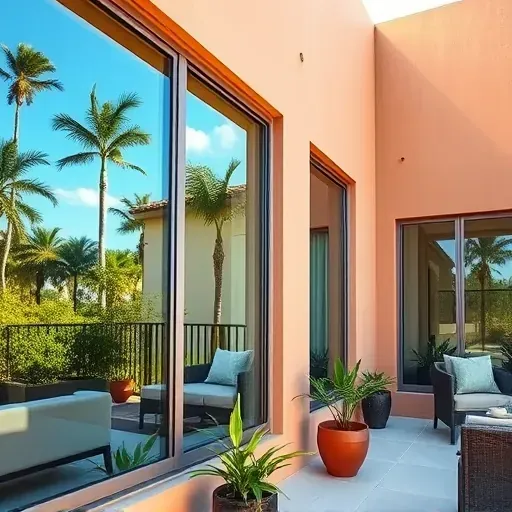 Finished impact window installation on modern Miami Gardens home showcasing sleek frames, glass reflections, and durable design