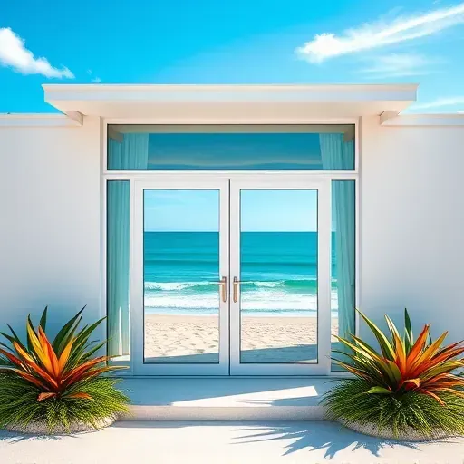 Impact Windows & Doors in Sunny Isles Beach showcase sleek design and durability against a vibrant coastal backdrop.