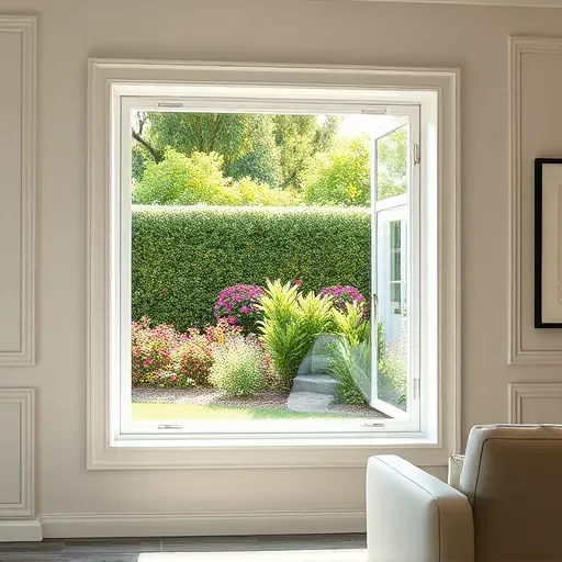 Freshly installed modern picture window in a Kendall FL home showcasing clear glass, sleek frame, lush garden view, and bright natural light