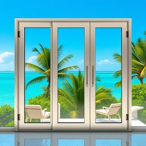 Impact Windows & Doors in Islamorada, FL, showcasing sleek design and vibrant tropical reflections in a coastal home.