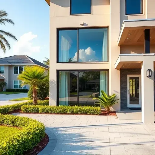 Newly installed impact window in Kendall FL showcasing clear glass, sleek frame, and seamless fit on a suburban home.