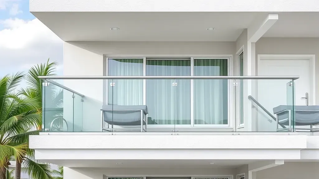 Glass Balcony Railings project showcasing modern design in scenic Kendall, FL.