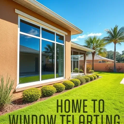 Modern Florida home with large impact windows, white trim, lush lawn, palm trees, and clear sky showing safety and craftsmanship