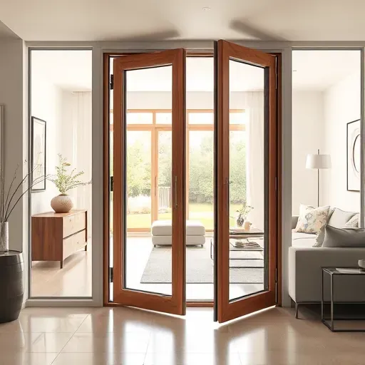 Bright modern living room with open bi-fold door showcasing quality craftsmanship in Kendall Florida