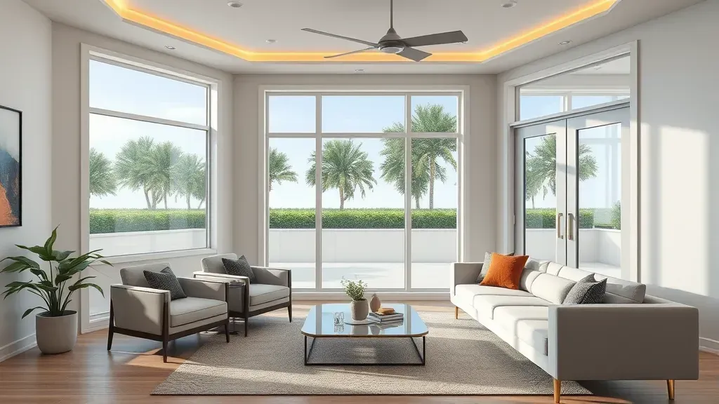 Virtual consultation setting for Impact Windows & Doors in Kendall FL with clear focus on products and modern design.