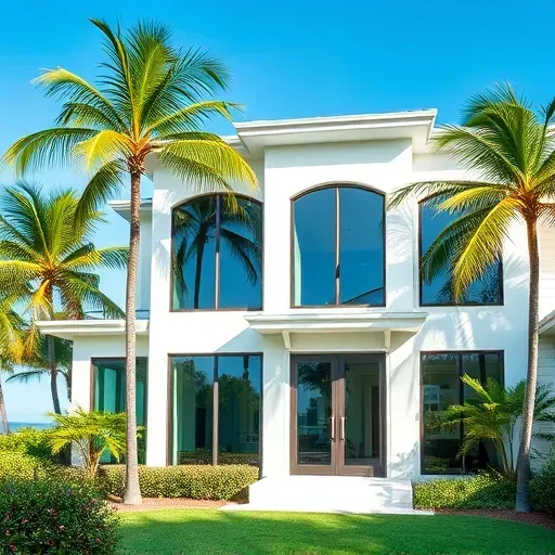 Completed installation of impact windows and doors in Hallandale Beach, showcasing modern design and coastal surroundings.