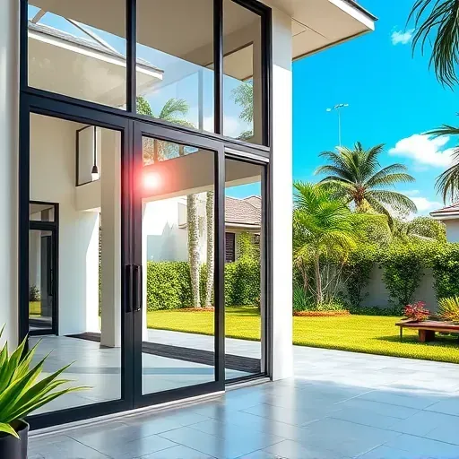 Completed Impact Windows and Doors in a residential setting in Kendall, Florida showcasing modern architectural design.