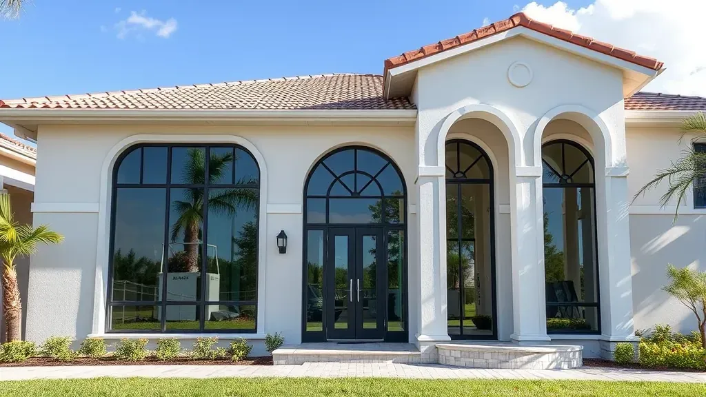 Impact Windows & Doors in Lauderdale Lakes FL with a modern home exterior design.