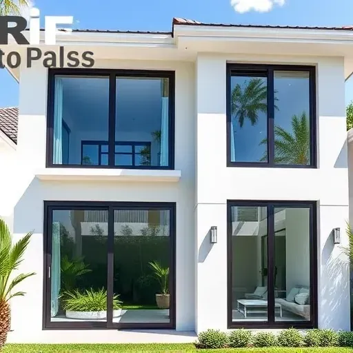 Impact windows and doors installation in a modern home exterior in Kendall, FL showcasing sleek design and durability.