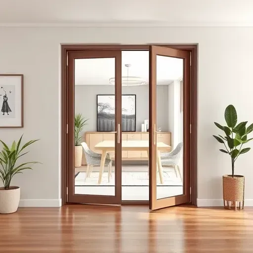 Modern residential interior with a sleek bi-fold door highlighting seamless hardware and precise craftsmanship in a bright, stylish space