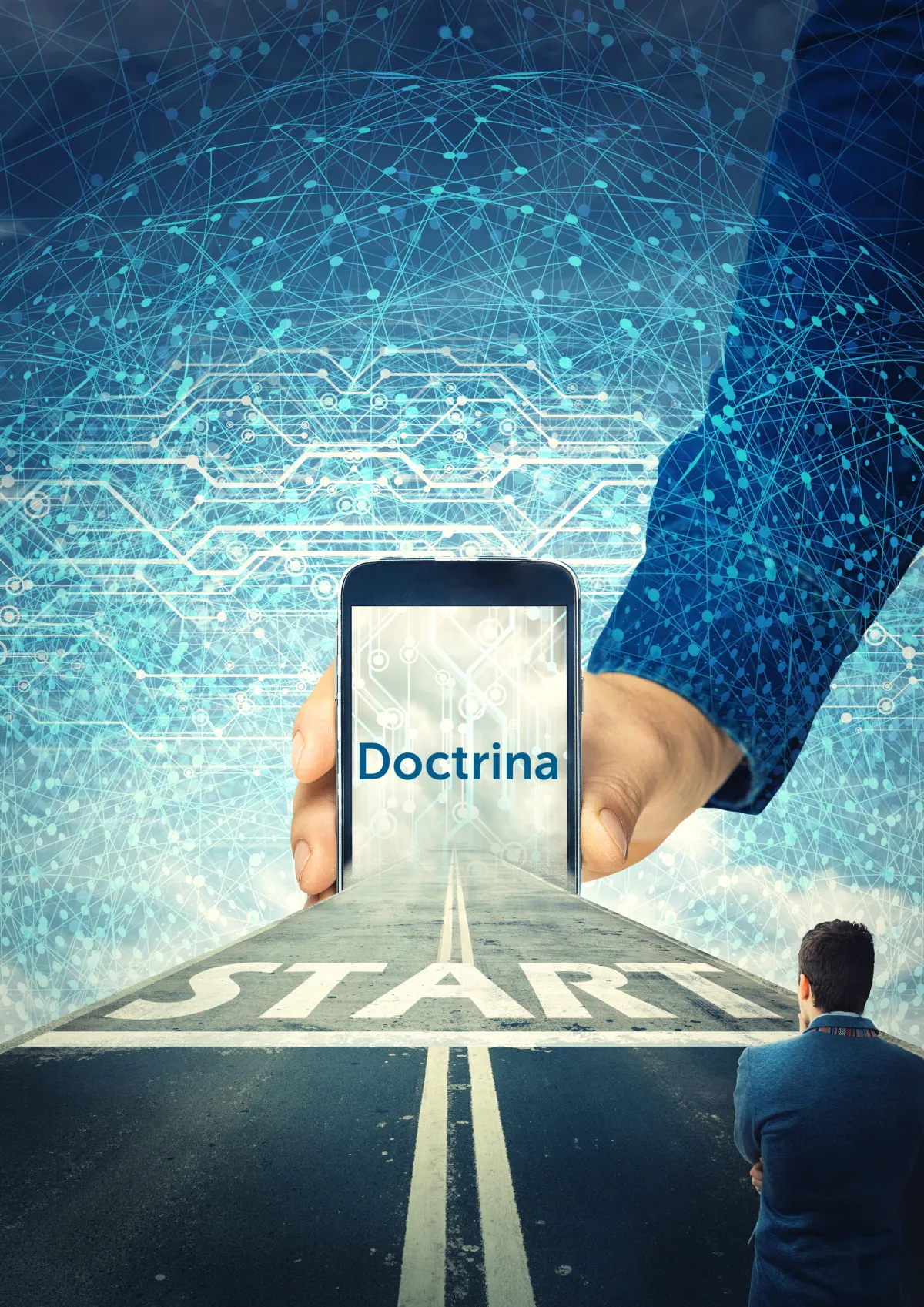Imagine șosea care dyce către Doctrina pe telefon