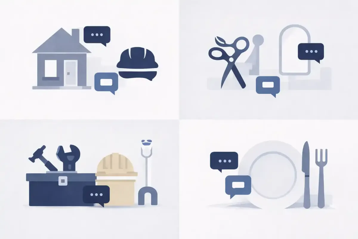 AI chatbot agency serving UK SMEs — estate agents, salons, tradespeople and restaurants