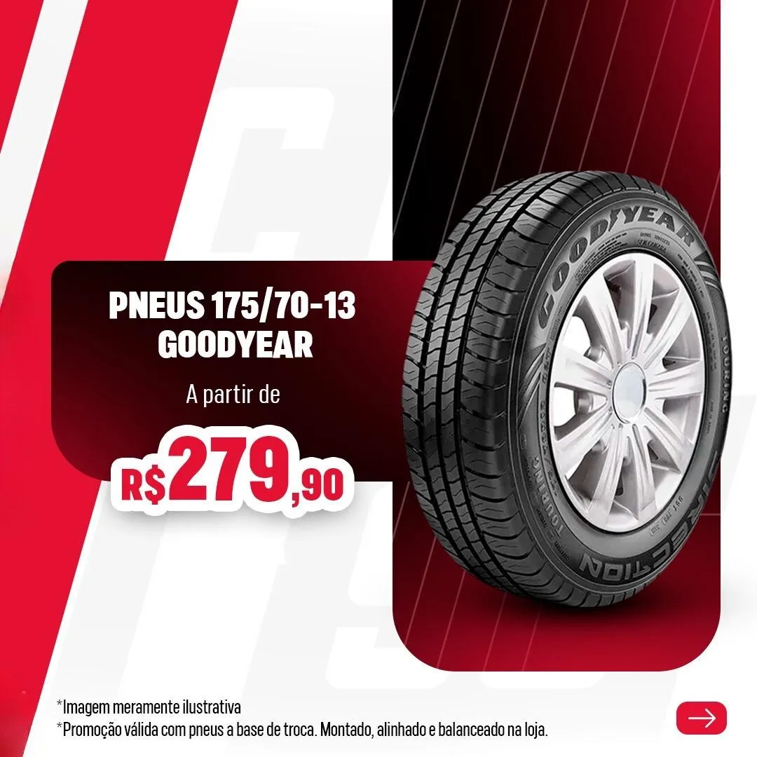 Pneu aro 13 goodyear