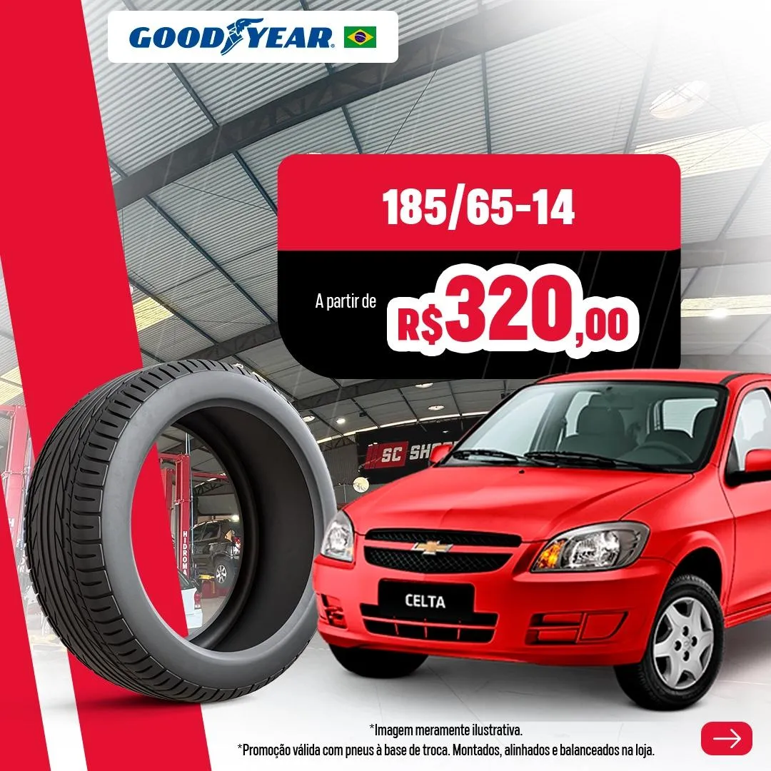 Pneu aro 13 goodyear