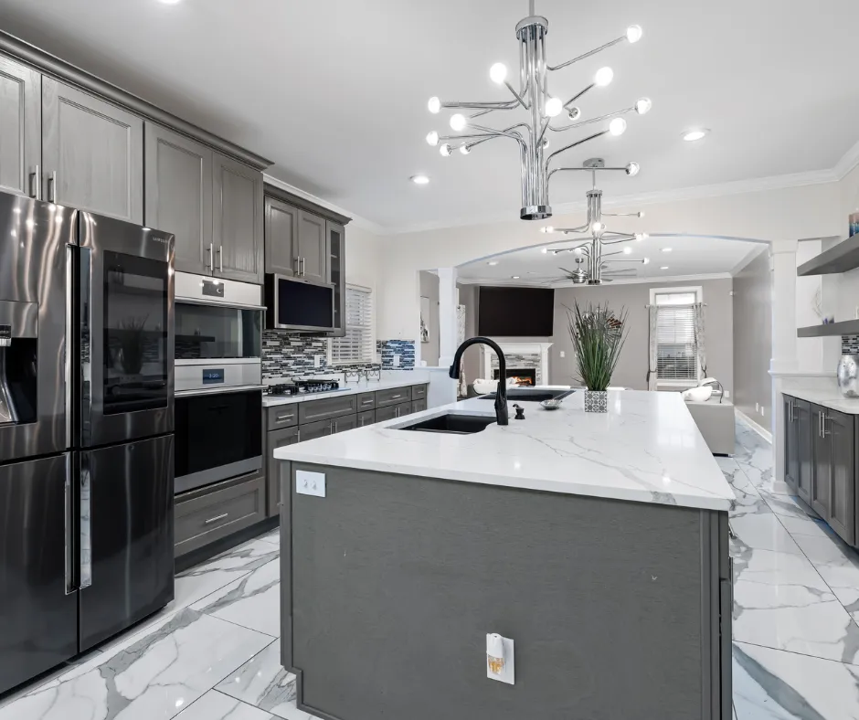 white and black wooden kitchen cabinet