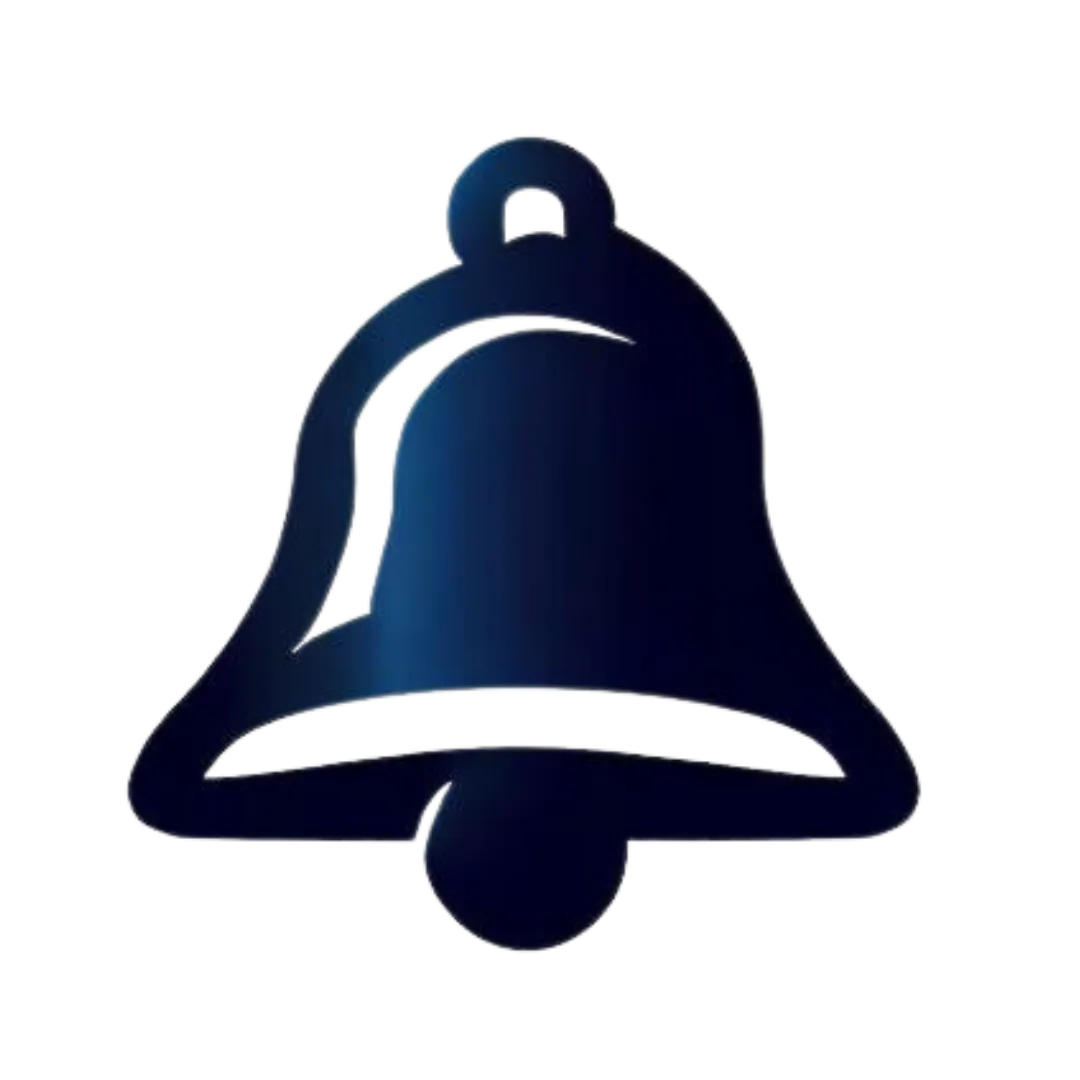blue logo of an emergency bell