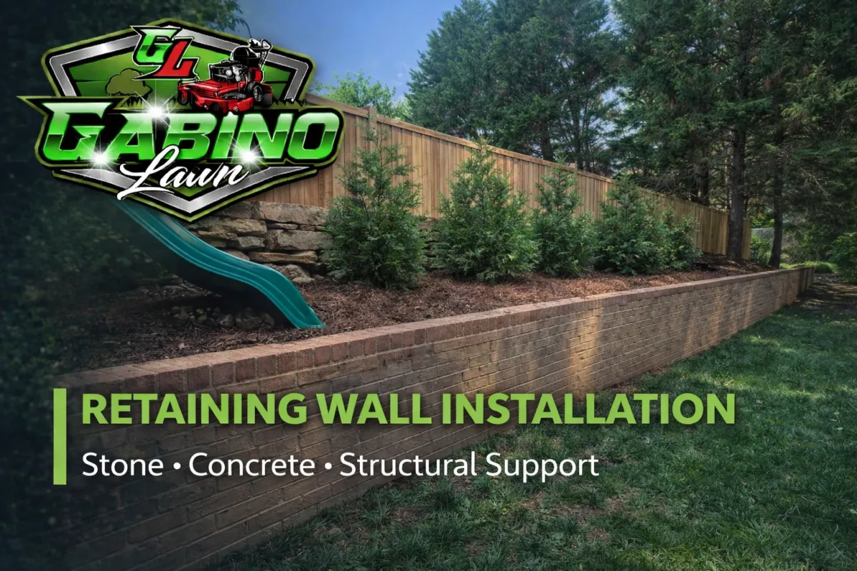 Retaining wall installation in Knoxville, TN