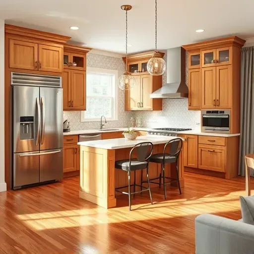 Modern kitchen remodel in North Strabane PA showcasing sleek appliances, custom cabinetry, and elegant details.