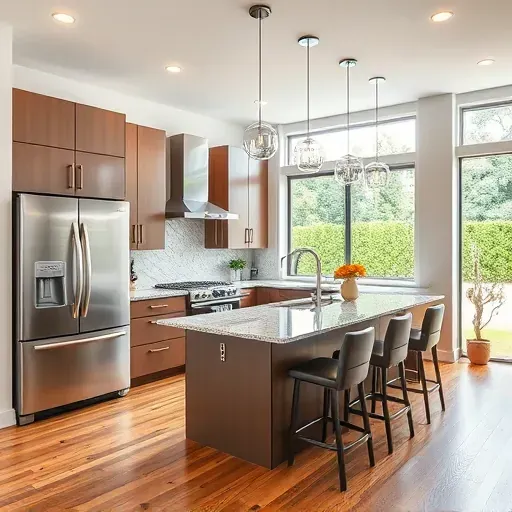 Remodeled Cecil PA kitchen with modern cabinets granite countertops stainless appliances hardwood floors and natural light