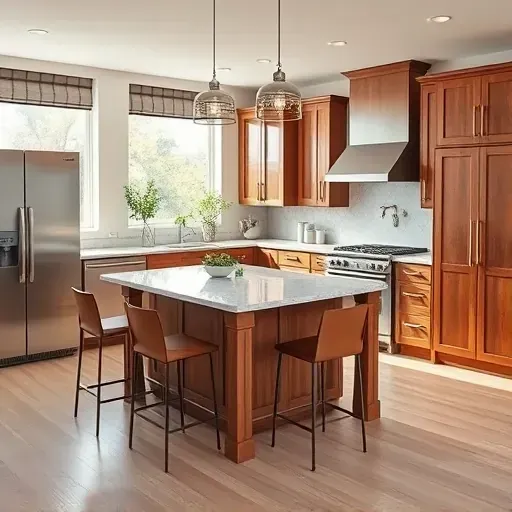 Renovated kitchen in Cecil PA with modern stainless steel appliances, granite countertops, and custom cabinetry.