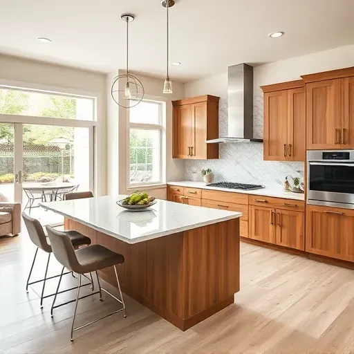 Remodeled Oakdale PA kitchen with quartz countertops stainless steel appliances custom wood cabinetry and large open layout