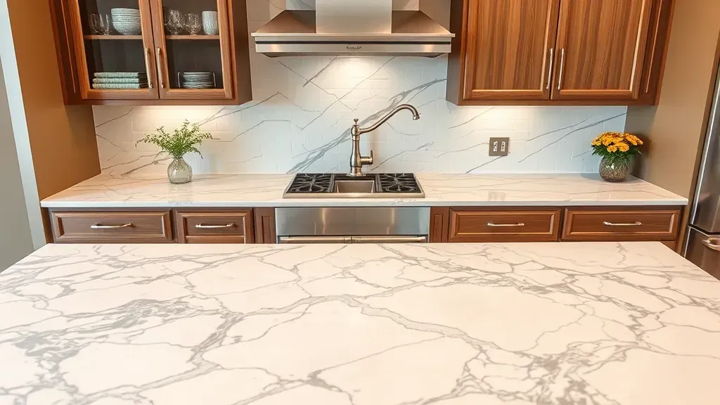 Marble countertop installation project in Canonsburg PA showcasing elegant design and craftsmanship.
