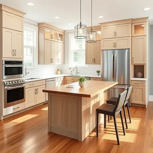 Recently remodeled Baldwin PA kitchen with sleek cabinetry, polished quartz countertops, stainless appliances, hardwood flooring, and natural light