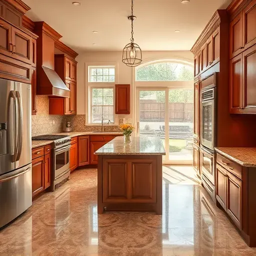 Remodeled kitchen in Jefferson Hills PA with granite countertops, stainless steel appliances, and custom cabinetry.
