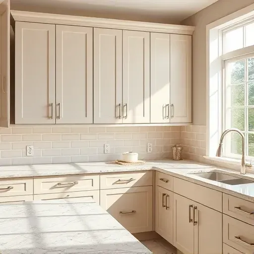 Refinished modern kitchen cabinets with polished granite countertops and stylish hardware in a bright, spacious Canonsburg PA kitchen