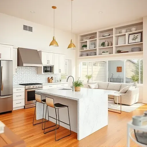 Modern kitchen remodeling in Bridgeville PA with sleek appliances, custom cabinetry, and inviting natural light.