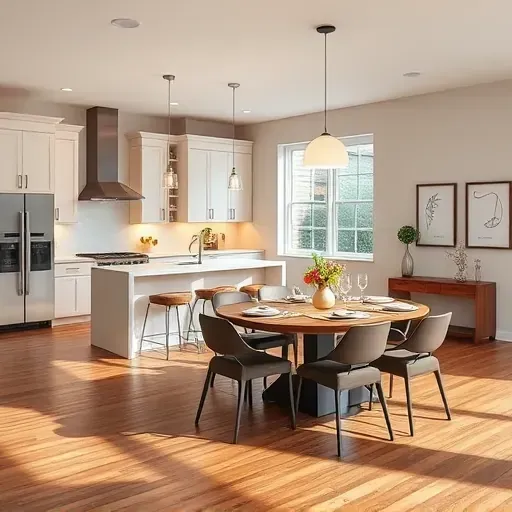 Modern Midway PA kitchen remodel features sleek cabinetry, quartz countertops, and an inviting open floor plan.