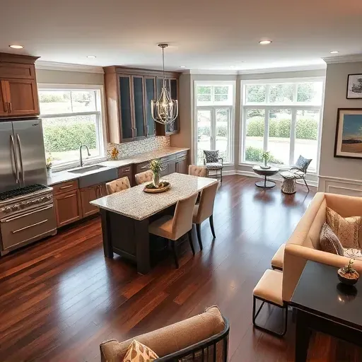 Modern-traditional kitchen remodel in Avella, PA with custom cabinetry, granite island, and elegant decor.
