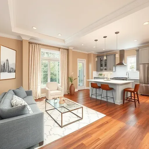 Renovated home interior in Canonsburg PA showcasing modern design and elegant furnishings with no people present