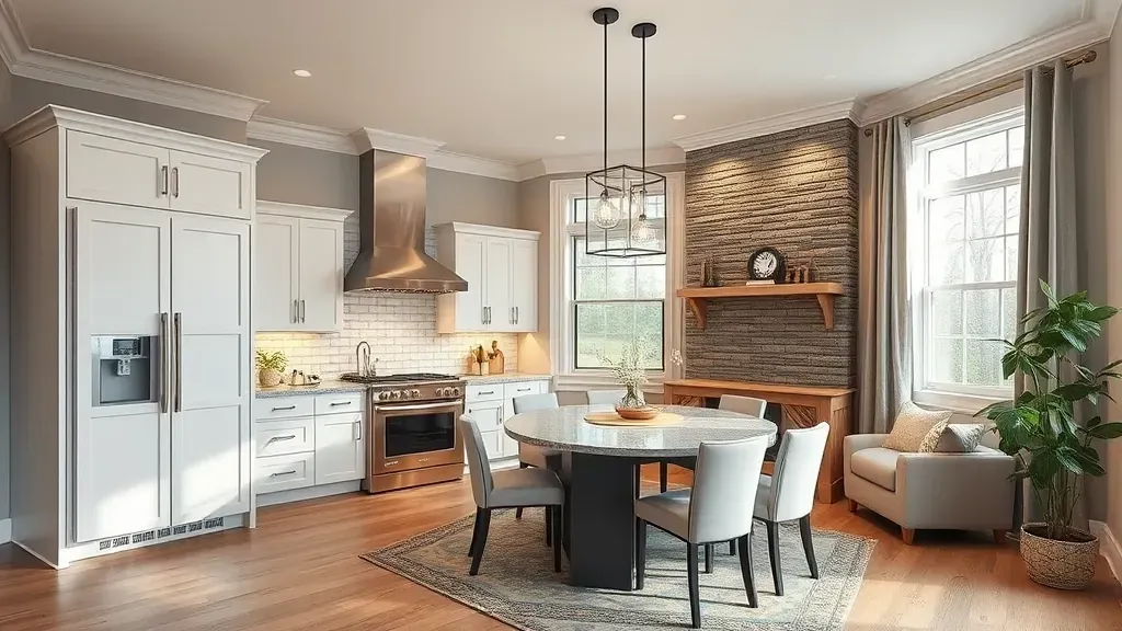 Remodeling in Bethel Park, PA showcasing modern kitchen design and stylish cabinetry.