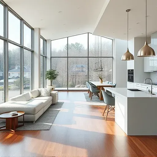 Remodeled home interior in Canonsburg PA showcasing modern design and stylish furnishings, no people present