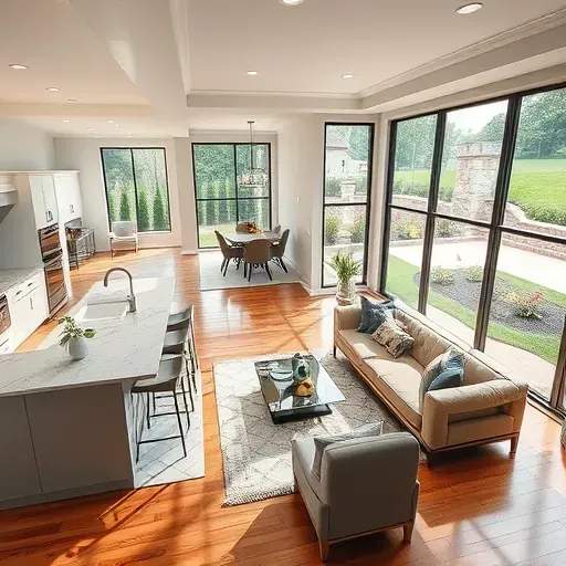 Completed home remodeling in Canonsburg, PA showcasing modern design and elegant finishes in an empty space.