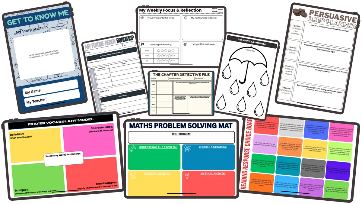 The All-Rounder Classroom Bundle - nine editable Canva templates