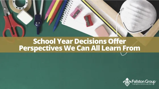 School Year Decisions Offer Perspectives We Can All Learn From