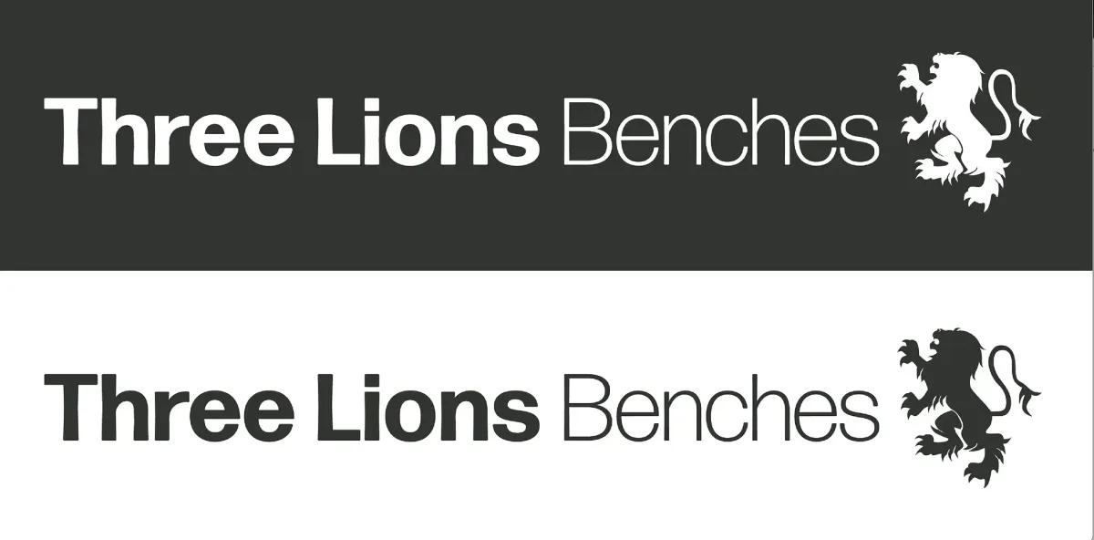 three lions benches logo