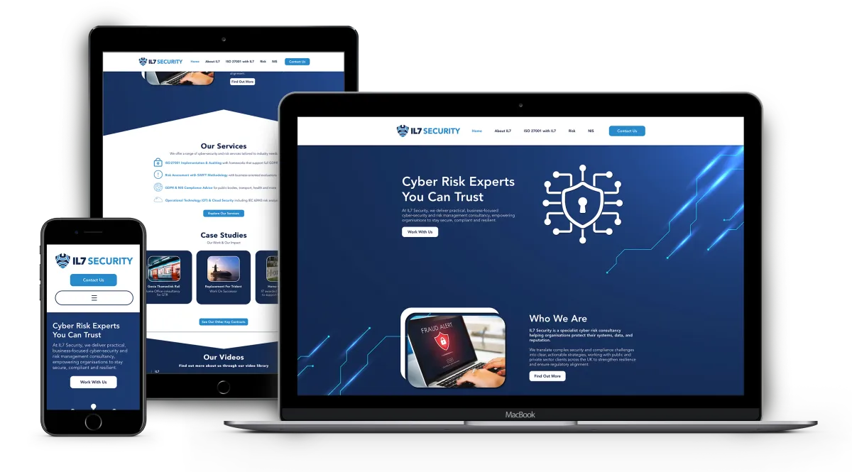 il7 website design mockup
