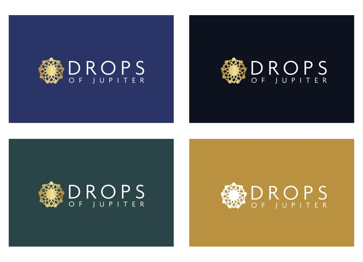 drops of jupiter brand usage mockup logo