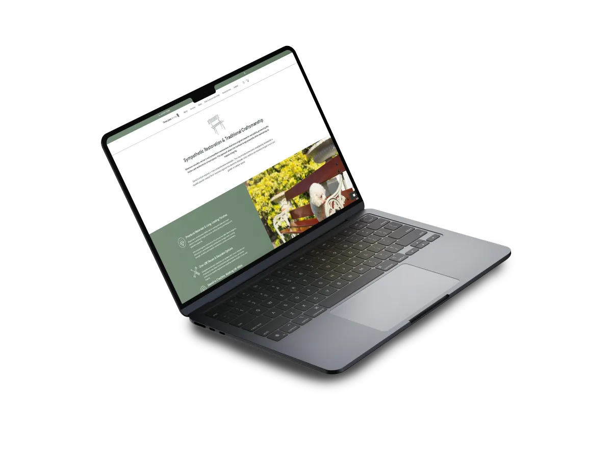 three lions website mockup